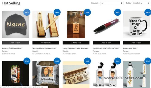 shopify店铺选品,分享几个定制类产品的独立站