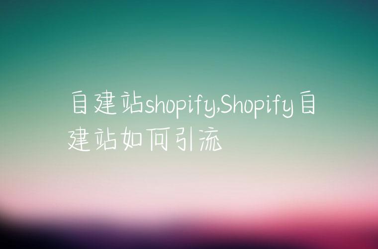 自建站shopify,Shopify自建站如何引流