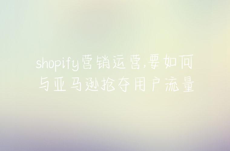 shopify营销运营,要如何与亚马逊抢夺用户流量