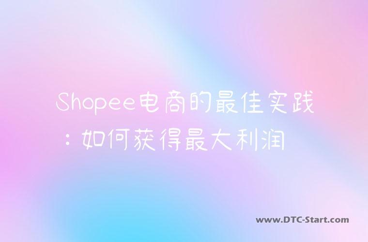Shopee电商的最佳实践：如何获得最大利润