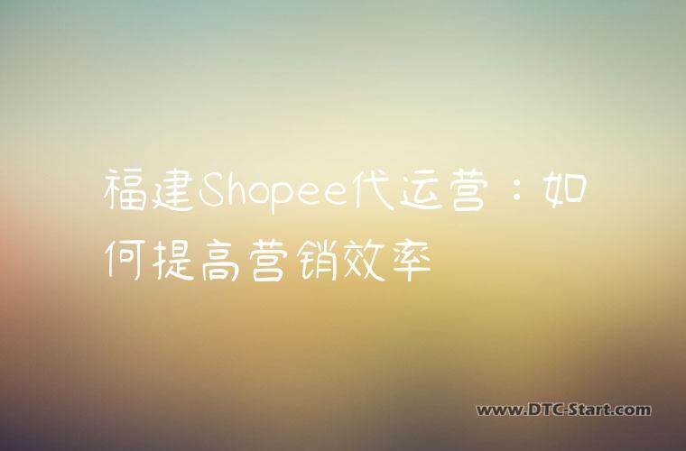 福建Shopee代运营：如何提高营销效率