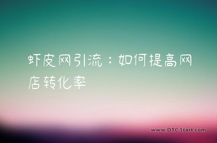 虾皮网引流：如何提高网店转化率