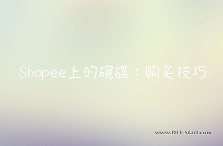 Shopee上的碗碟：购买技巧