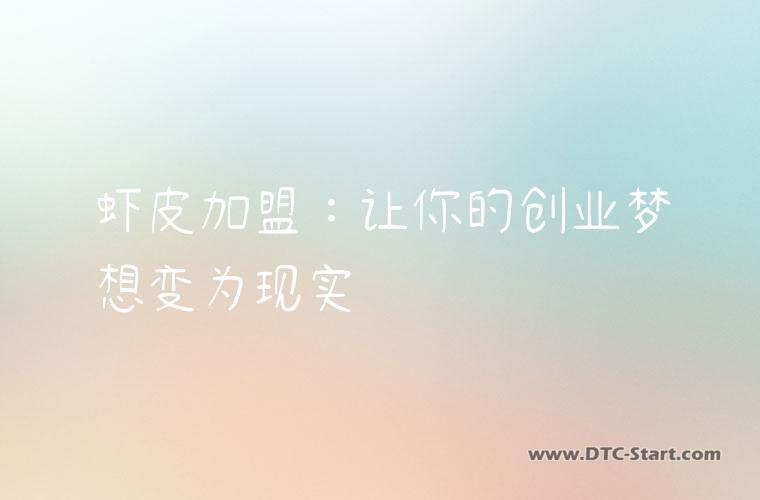 虾皮加盟：让你的创业梦想变为现实