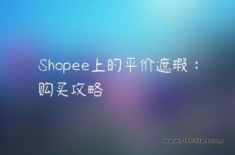 Shopee上的平价遮瑕：购买攻略