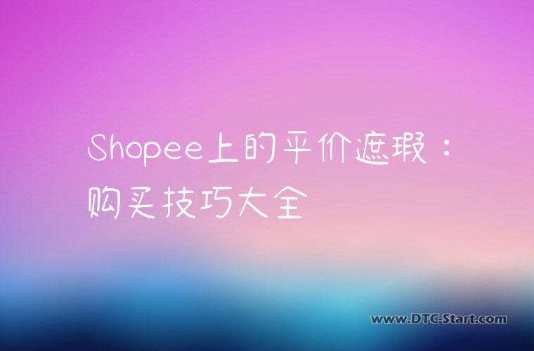 Shopee上的平价遮瑕：购买技巧大全
