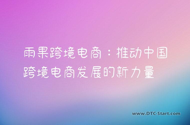 雨果跨境电商：推动中国跨境电商发展的新力量