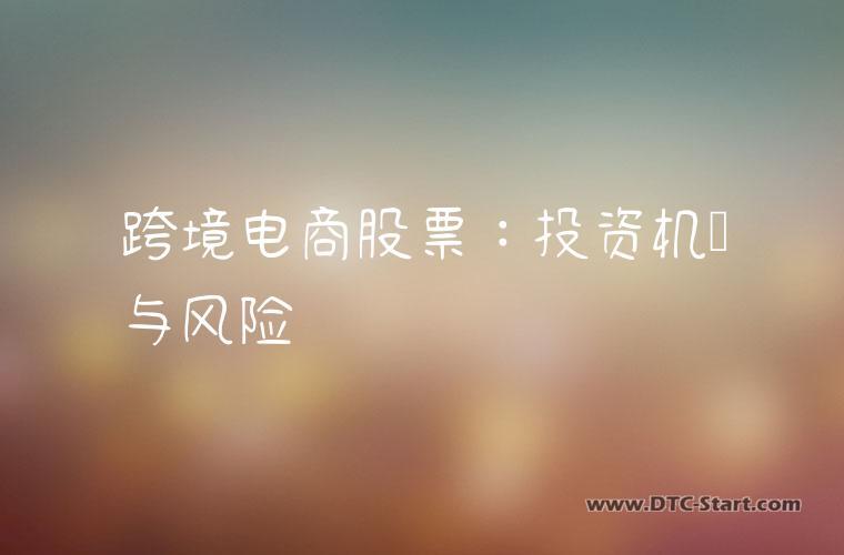跨境电商股票：投资机会与风险