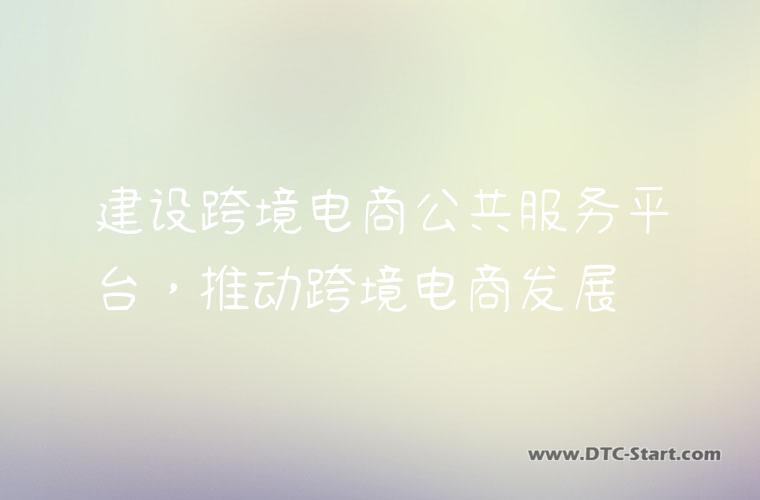 建设跨境电商公共服务平台,推动跨境电商发展